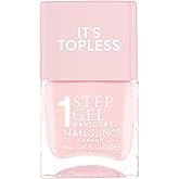 Nails Inc It's Topless Gel-Like Nail Polish, 4-in-1 Base Coat, Treatment, Color, Top Coat, Long Lasting, Strong, Chip Free Nails, Glossy Salon Quality Manicure, Air Dry Nail Polish, Dakota, 0.47 Fl Oz