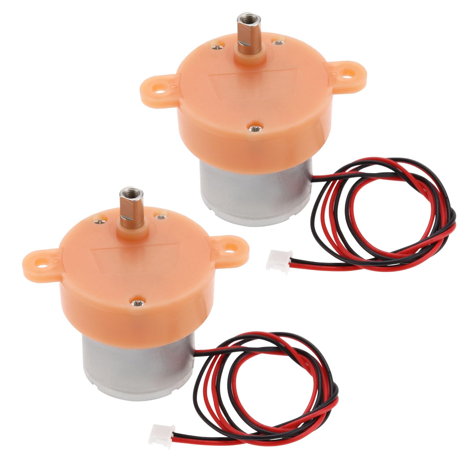 EMSea 2PCS Small Reduction Motor 3RPM Slow Speed Gear Motor 3-12V DC Slow Speed Low Noise Gear Motor for Projection Lamps Starry Lamps Toys and Handicrafts Orange