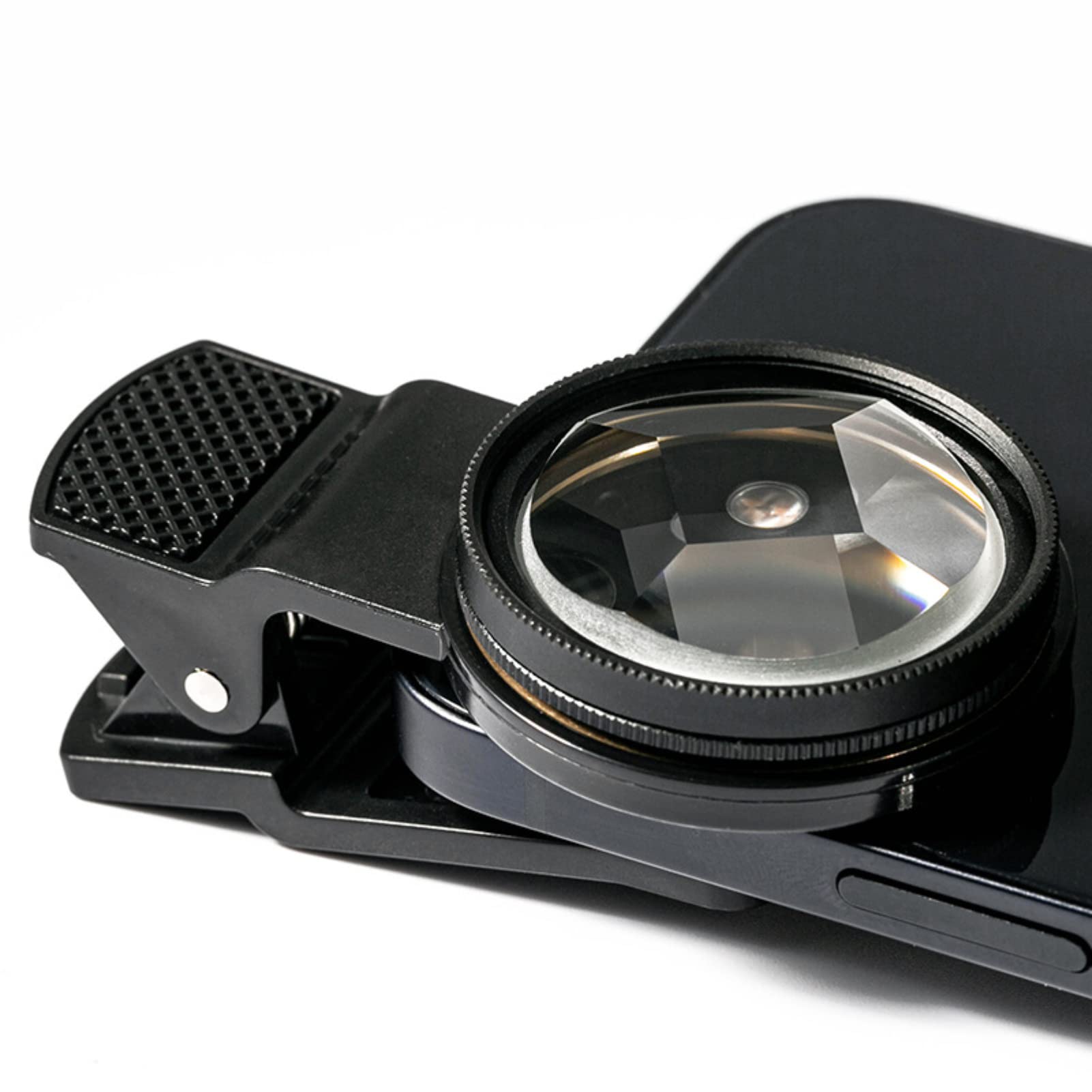 Cell Phone Special Effects Filter, 37mm Fractal Glass Filter Quad Prism Lens Filter, with Detachable Clip, Change The Number of Subjects