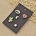 Enamel Breastpins Star Moon Flower Clothes Shirt Collar Brooch Lapel Pins 1 Set