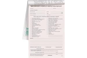 Bus Driver's Vehicle Inspection Report 10-pk. - Book Format with 31 Sets, 2-Ply Carbonless, 5.5" x 8.125" - Meet FMCSR Requirements - J. J. Keller & Associates, Inc.