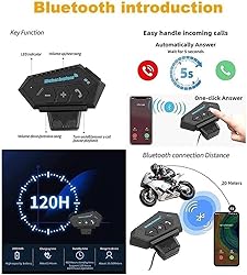 Motorcycle Bluetooth Full Face Helmet, Integrated
