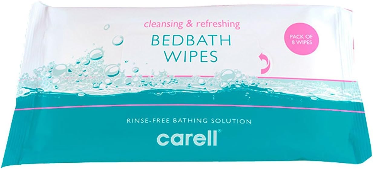 10 x Clinell? Bedbath Bed Bath Patient Wipes Moisturising Bathing Wipes Rinse-Free Bathing Solution Cleansing and Refreshing (Total 80 Wipes) by Clinell
