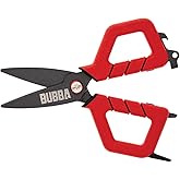 BUBBA Small Shears Fishing Tool With Micro-Serrated Blades &amp; Split Shot Crimp Tool - Bottle Opener &amp; Lanyard Hole