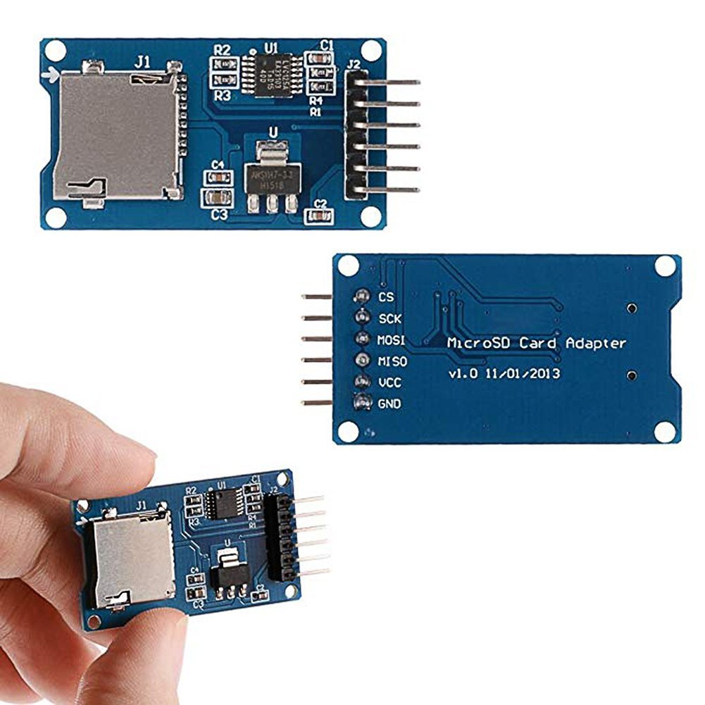 Module Lecture Carte Micro SD/TF Pour Arduino - Interface SPI - Compatible 5V/3.3V - Idéal Projets Électroniques