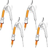 SAYAYA 4 Pieces Compass for Geometry with Pencil, Metal Geometry Drawing Tool Compass for Math Student Classroom School Office Woodworking Art Drawing