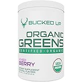 Greens Superfood Powder Mixed Berry | 8 Most Essential Mixed Greens | Certified 100% Organic | Chlorella, Spinach, Kale, Spirulina, Alfalfa, Broccoli, Wheat Grass, & Barley Grass | 30 SERV | 11.17 OZ