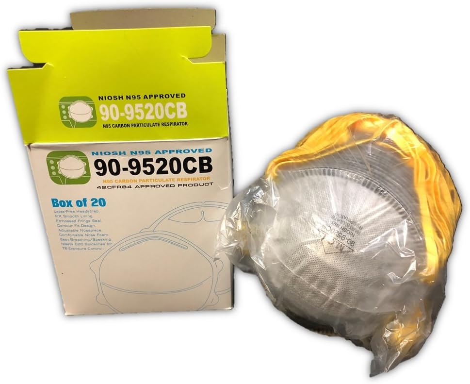 N95 Carbon Particulate Respirators 20/Box