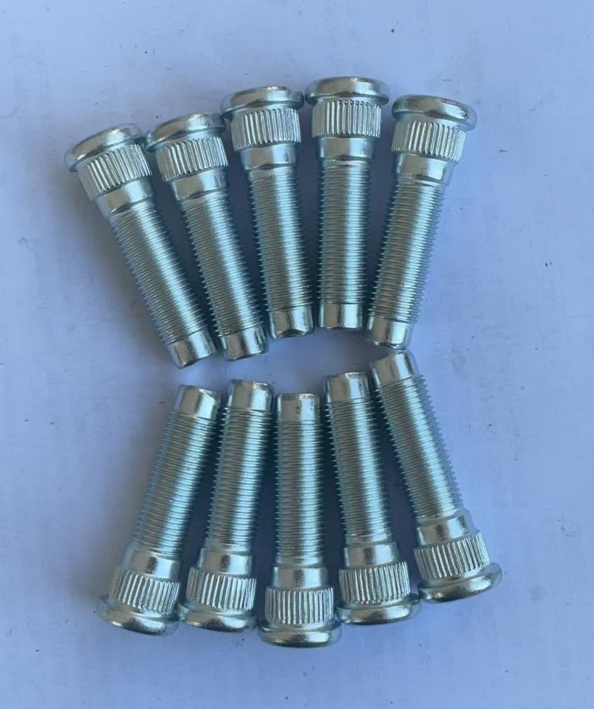 Photo 1 of 10 PCS 1/2-20 Serrated Wheel Stud Bolts 610-368 0.627 in. Knurl, 1.97 in. Length Compatible with 1994-2004 Ford Explorer Mustang, Mazda B2300 B2500 B3000 B4000 Lincoln Mercury