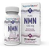 Superior Source Stabilized NMN (Nicotinamide Mononucleotide) 125 mg, Quick Dissolve Sublingual Tablets, 60 Ct, GMP Third Party Tested, Boost NAD+ & Cellular Energy Metabolism, Healthy Aging, Non-GMO