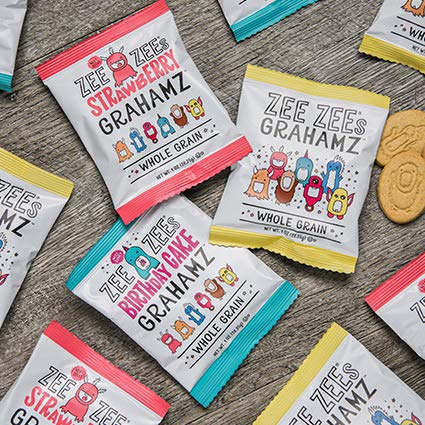 Zee Zees Variety Pack Grahamz, Birthday Cake, Strawberry, Original, Nut Free, Whole Grain, 1 oz, 24 pack - Thumbnail 7