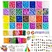 22,000+ Rainbow Rubber Bands Refill Kit, Over 20,000 Loom Bands in 41 Colors, 1000 S-Clips, 6 Y Looms, 280 Beads, 52 ABC Beads, 50 Charms, Backpack Hooks, Crochet Hooks and ABC Stickers by INSCRAFT