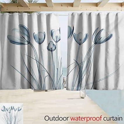 Amazon Com Andytours Rod Pocket Curtains Flower X Ray