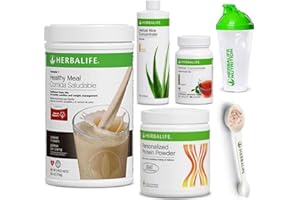 Herbalife Shake Healthy Meal Kit | Cookies and Cream Formula 1 + Herbal Aloe (Mango) + Herbal Tea Concentrate + Protein Powder + Shaker Cup & Spoon