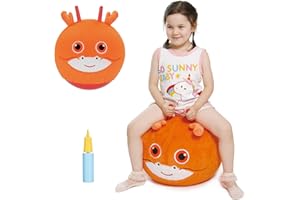 INPANY Kids Hopper Ball Outdoor Toys, Deer Plush Bouncy Ball with Handles, Hopping Hippity Hop Toy, Jumping Balls for Kids Ages 5-9, Birthday Gift for Boys and Girls,Pump Included - 20in