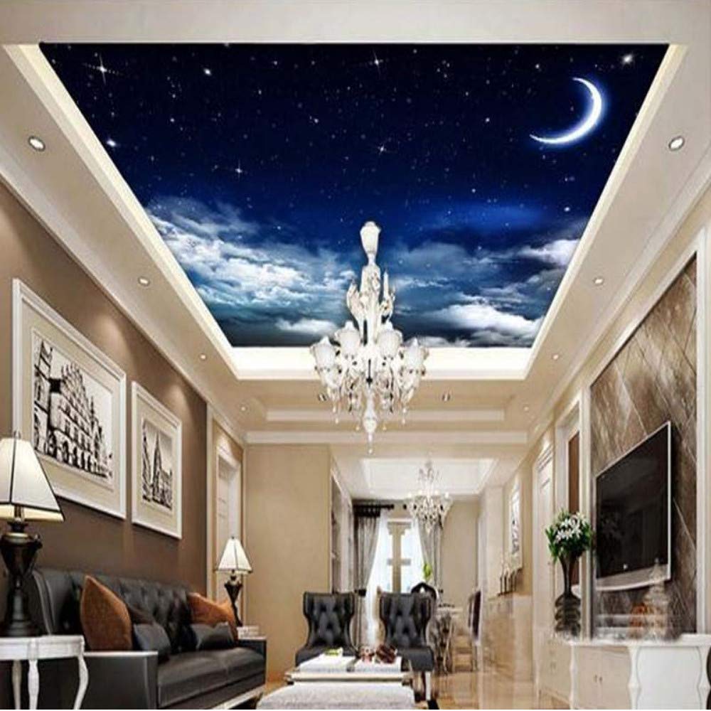 Amazon Com Xbwy Custom 3d Ceiling Mural Wallpaper Landscape Night
