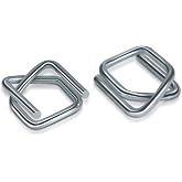 NVOYAJUAN Heavy Duty Galvanized Wire Buckle for 1/2" Width Cord Strapping (Pack of 50)-Wire Buckles with Galvanized Coating