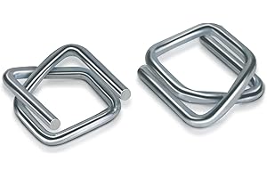 NVOYAJUAN Heavy Duty Galvanized Wire Buckle for 1/2" Width Cord Strapping (Pack of 100)-Wire Buckles with Galvanized Coating