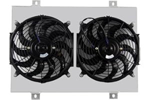 AW ALLOYWORKS ALLOYWORKS Aluminum Radiator Fan Shroud Kit for Ford Mustang GT/LX 5.0 V8 Manual 1979-1993