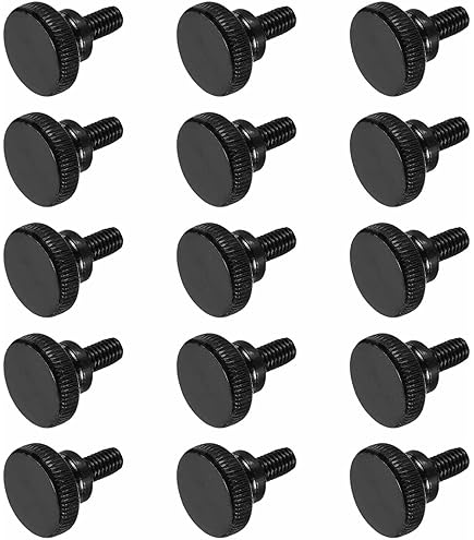 Uxcell Knurled Thub Nuts, 10Pcs 3x0.5 Iron Round Knobs Fastener For - View #3