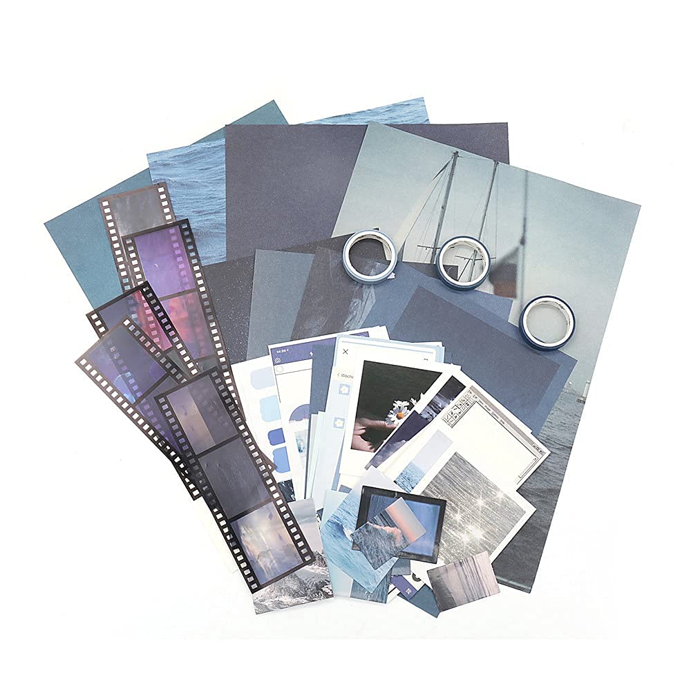 Stickers Value Pack for Planner - Stories Seasons Sticker DIY Decorative Label Sticker Set to Complement Your Planner Calendar Scrapbooking and Journal Craft (at Dusk) (Blue is Another Blue)