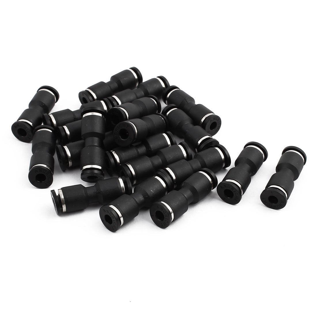 Sourcingmap 20Pcs Pneumatic Air 2 Way Fitting Straight Push in Connector 4mm Tube Hose