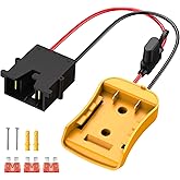 Kzreect Battery Adapter Compatible with Dewalt 20V Battery, Conversion Kit with Fuse Holder and Wire Harness Connector Compatible with Fisher-Price 12 Volt