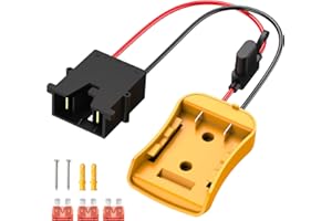 Kzreect Battery Adapter Compatible with Dewalt 20V Battery Conversion Kit with Fuse Holder and Wire Harness Connector Compati