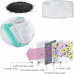 100 Pcs Activated Carbon PM2.5 Mask Filter Paper 5