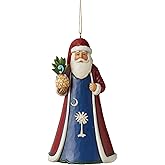 Enesco Jim Shore Heartwood Creek South Carolina Santa Hanging Ornament, 4.5 Inch, Multicolor
