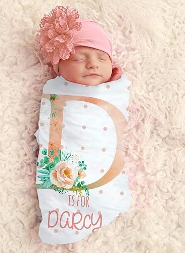 personalized swaddle blanket girl