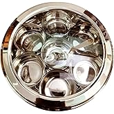 stainless Steel spice box, Box/Dabba/With 7 Containers And Small Spoon, Spice Container Masala Dabba,Masala Box,Stainless Steel Spice Box Indian Masala Dabba,9 Inch