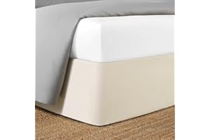 Standard Textile Circa Bed Wrap, Modern Bed Skirt Alternative with Bamboo Core, Ivory, King/Cal King