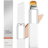Blanc Cover Cream Stick V - Color Changing Foundation Stick with Volufiline - Hydrating Concealer Base Makeup, Dual-Ended with Built-in Brush, Portable for Daily Use (Natural)