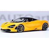 720S Volcano Yellow with Black Top and Carbon Accents 1/18 Model Car by Autoart 76070
