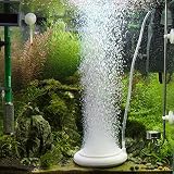 Hygger Aquarium Air Stone, Fish Tank Bubbler, Nano Furnace Flue Round Stone Disk, Small Bubbles and High Dissolved Oxygen for Hydroponics, with 2 Suction Cups, 1 Adjust Valve, 1 Check Valve (2 Inch)