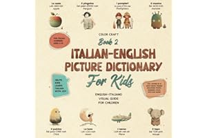 Italian-English Picture Dictionary: Illustrated Bilingual Book For Kids to Learn Italian Quickly and Easily: A Bilingual Visual Guide For Children (Kids' Language Learning Books)