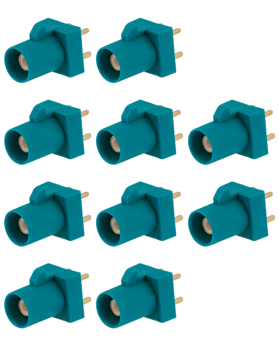 Vecys 10PCS Fakra Z Male Crimp Connectors Fakra Z Male Waterblue Connector Coding Crimp for RG316 RG174 VLMR100 Cable
