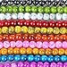 RUBYCA Round Crystal Glass Beads for Jewelry Making, Supplies for Adults Necklace Bracelet Earrings Crafts (2 Strands, 8mm, Mix Colors)