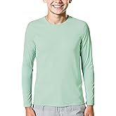 Bamboo Viscose Boys Long Sleeve Shirts Kids Girls Youth Quick Dry Lightweight Breathable Athletic Outdoor T-Shirts