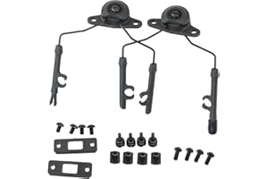 COMBATGEAR Tactical ARC Rail Adapter Kit Compatible with Comtac III Headset & Fast ARC/M-Lok/Team-Wendy2.0 Rail Helmets (Gray)