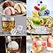 Ice Cube Trays, 2 Pack Easy Release Silicone Ice Trays - Large Square Cocktail Ice Cube Molds and Sphere Round Whiskey Ice Ball Maker for Chilling Bourbon Whiskey, Cocktail, Beverages