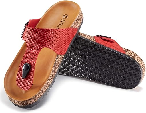 cork flip flops womens