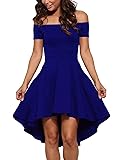carinacoco Womens Off Shoulder Skater Dress Flared Swing Party Cocktail Dresses