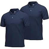 INGEAR Polo Shirt for Men -Classic 2 Pack, Lightweight Polo Work Shirts for Men, Perfect for Casual or Professional Wear