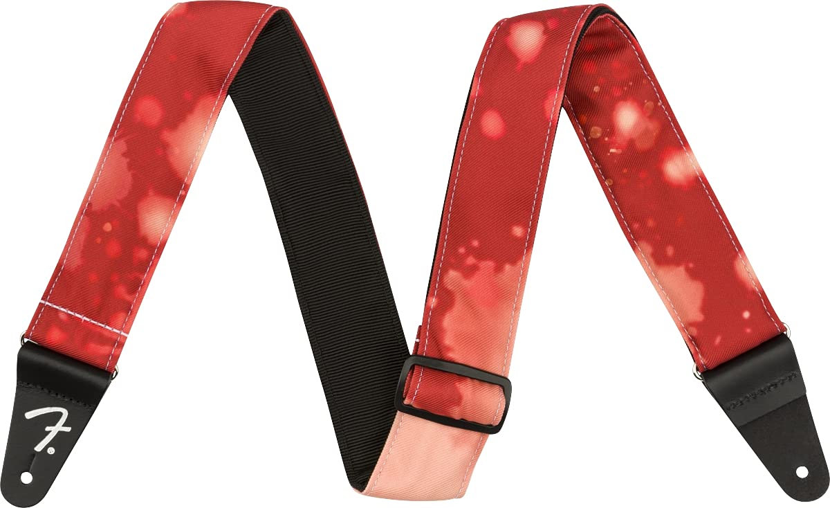 Fender Tie Dye Acid Wash Guitar Strap, Red
