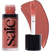 Saie Dew Liquid Blush for Cheeks - Hydrating Cream Blush Stick with a Blendable + Buildable Formula - Skincare Infused Dewy Cheek Tint for a Natural Flush - Glowy Makeup Essential - Cutie (.40 oz)