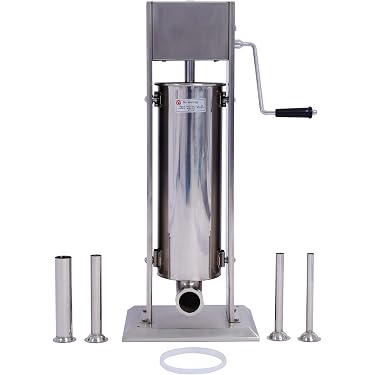 Máquina Embolsadora Manual Para Salchichas - Acero Inoxidable - Capacidad 3 Litros - Horizontal, Fácil De Usar Y Limpiar - Para Hacer Embutidos Caseros