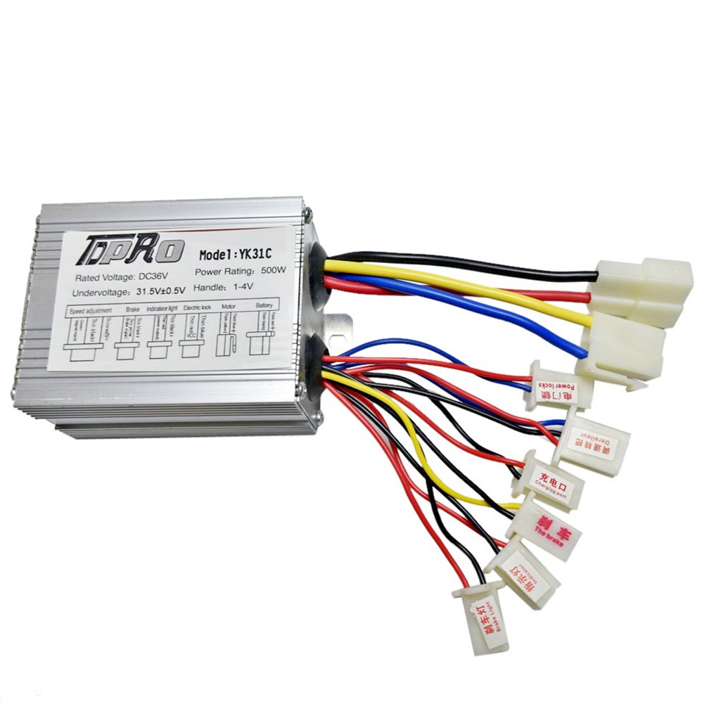 JCMOTO 36V 36 Volt 500W Motor Brush Speed Controller for Electric Bike