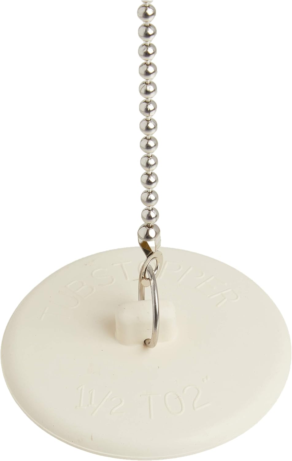 DANCO Rubber Tub Stopper with Chain, White (80783) - Drain Stoppers - 